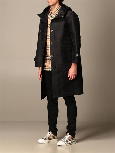 cappotto uomo pelle nera burberry|Cappotti in pelle di Burberry da uomo .